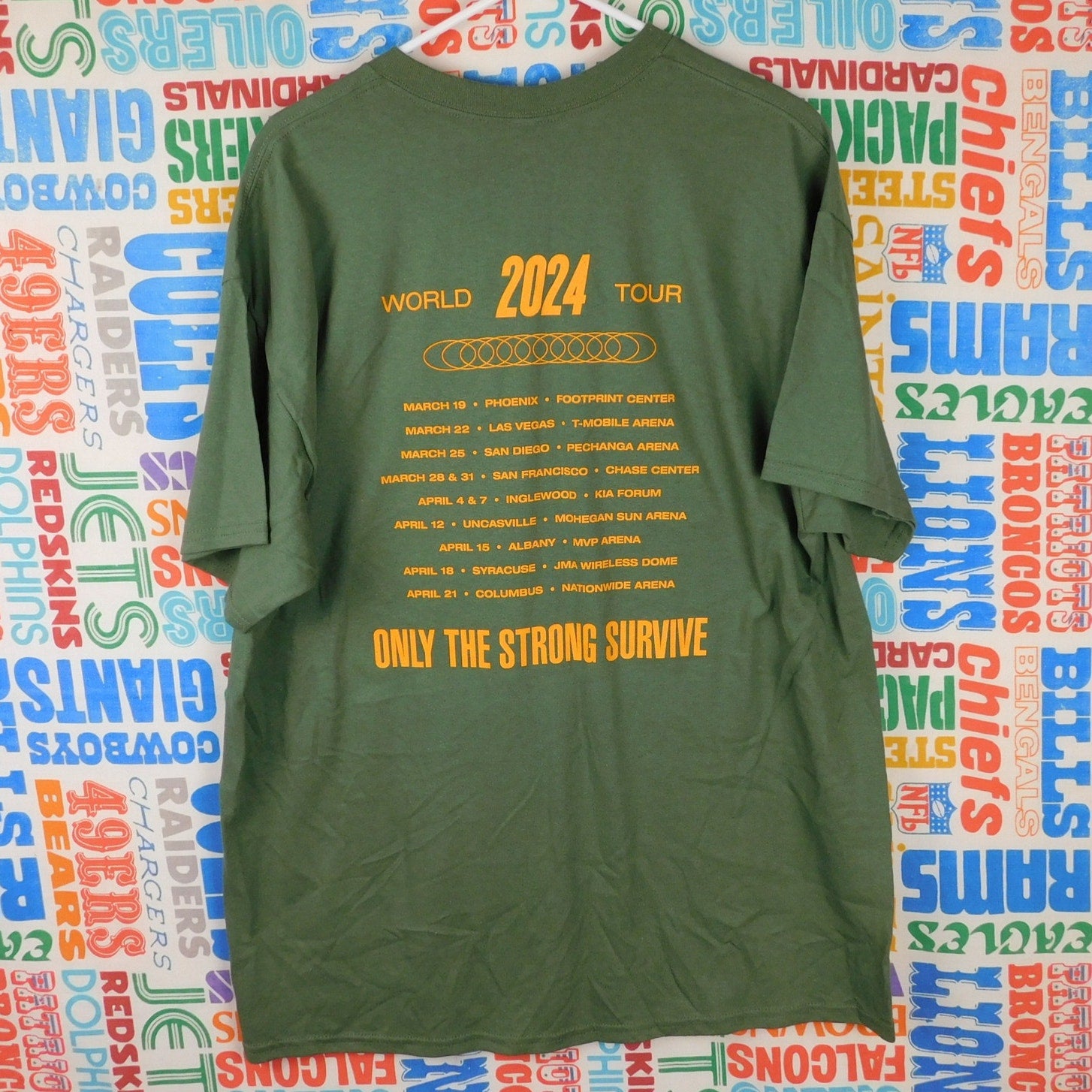 Bruce Springsteen E Street Band 2024 World Tour Tee - Size XL