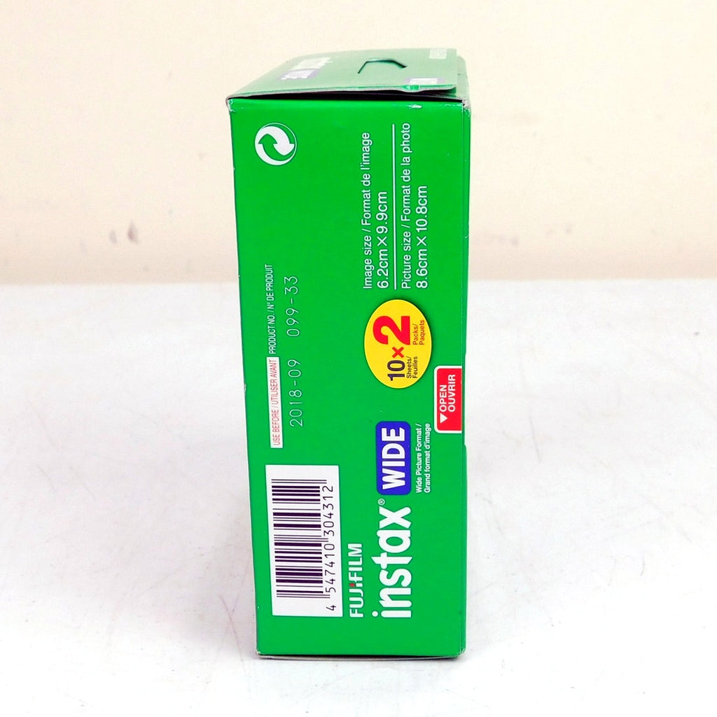 Fujifilm Instax Wide Film 20 Exposures 10 x 2 Factory Sealed New Expired 2018-09
