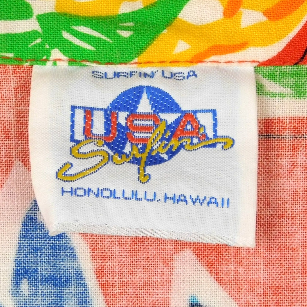 90s Surfin' USA Hawaiian Shirt - Size XL
