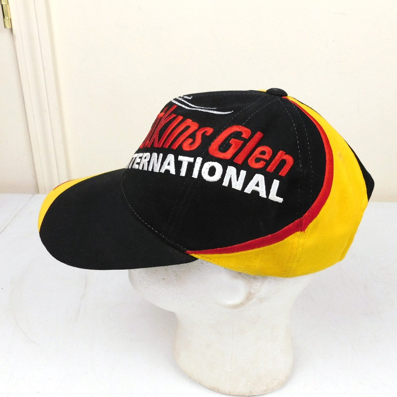 Vintage Watkins Glen Speedway Hat Adjustable American Needle NWOT Yellow Red