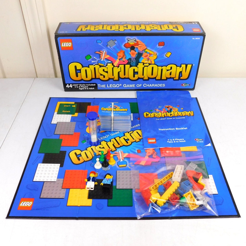 Lego Constructionary Charades Board Game 2003 Complete In Box Roseart 08539