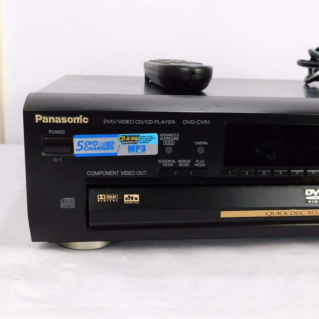 Panasonic DVD-CV51 5 Disc DVD CD Changer w/ Remote Dolby Digital DTS Tested 2001