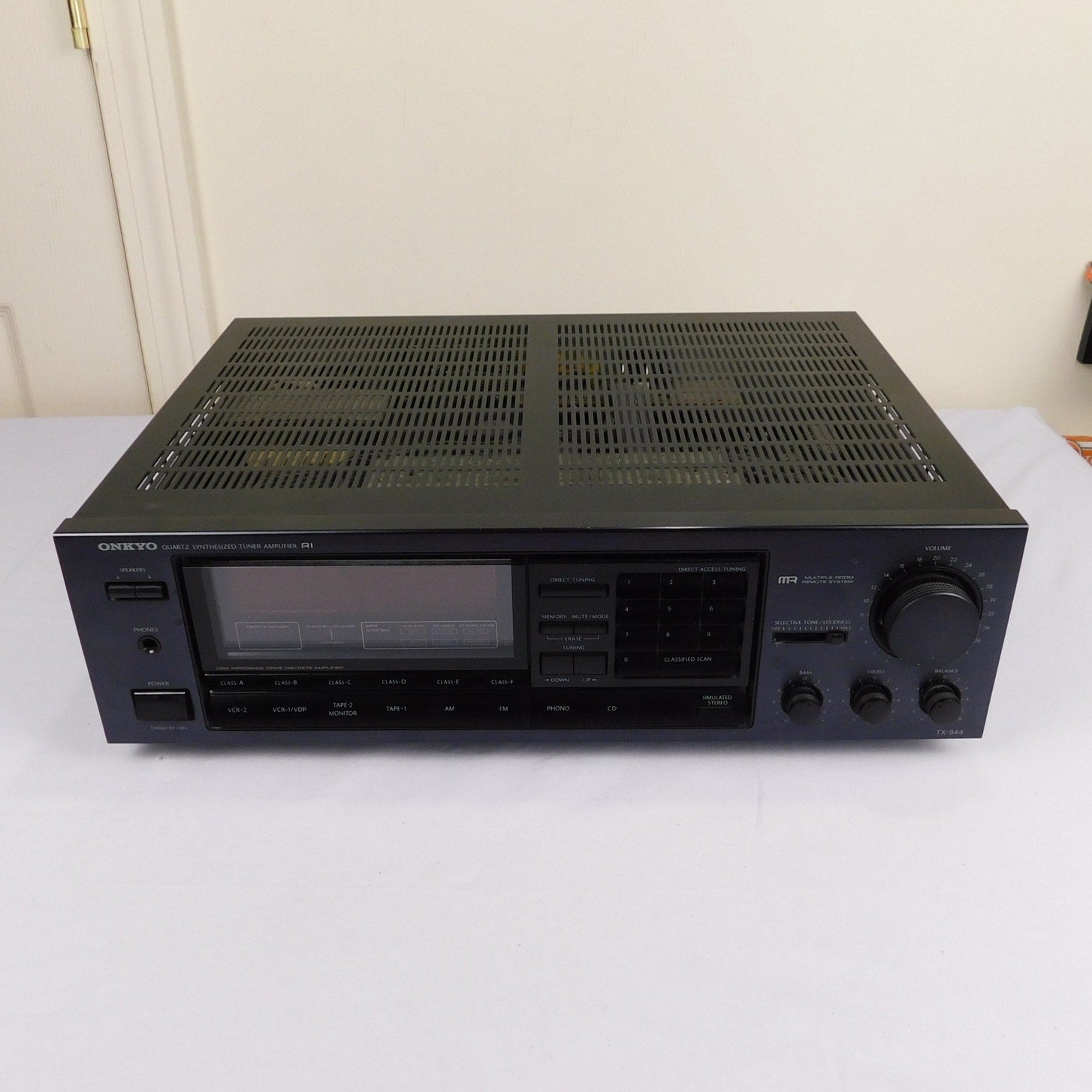 Onkyo TX-844 Quartz Synthesized Tuner Amplifier Fully Tested No Remote 90s