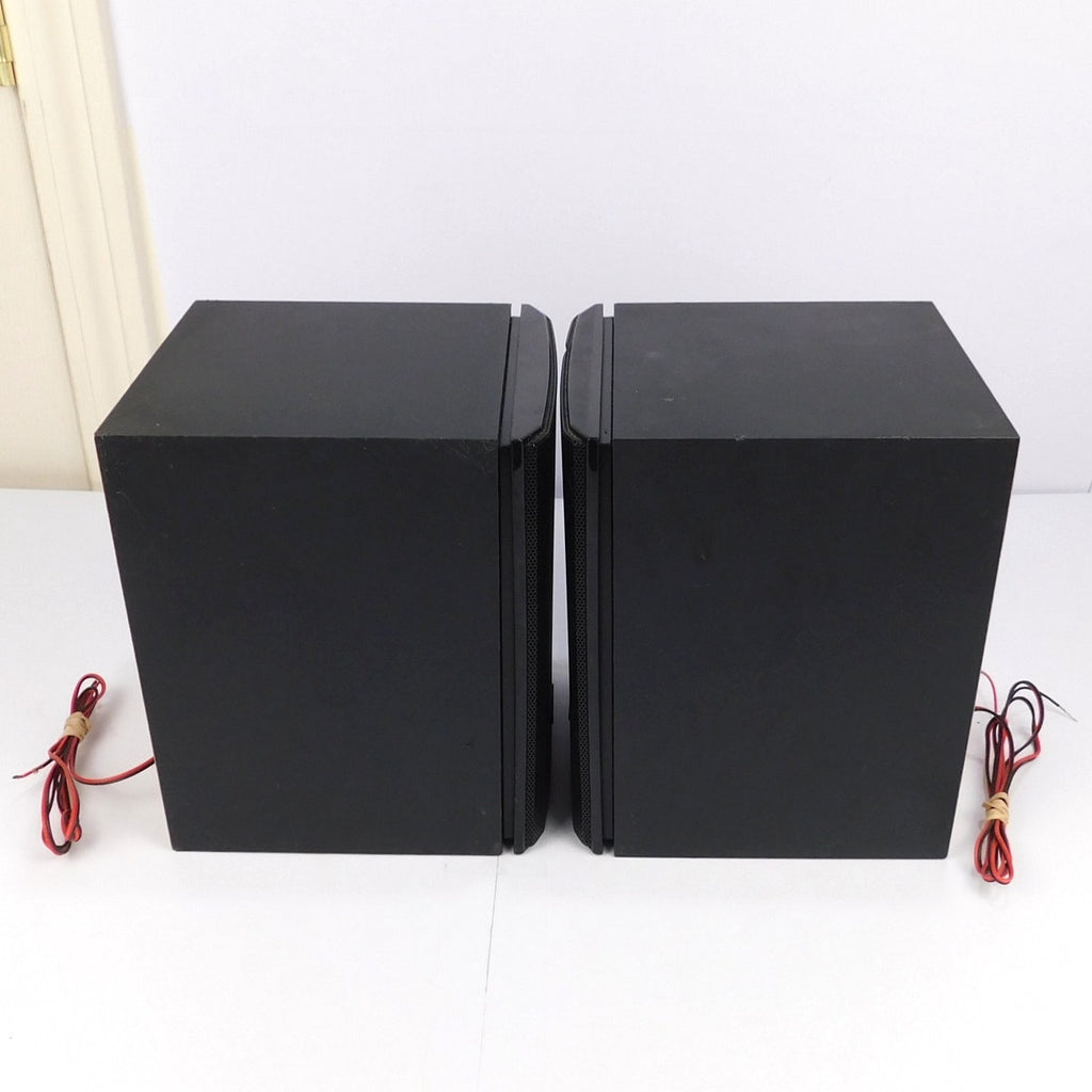 Sharp CP-DH259N Bookshelf Speakers Tested Working Black 80W 4Ω Removable Grilles