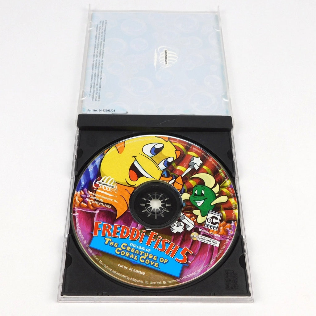Freddi Fish 5 Creature of Coral Cove PC Game Win Mac CD ROM Humongous 2001