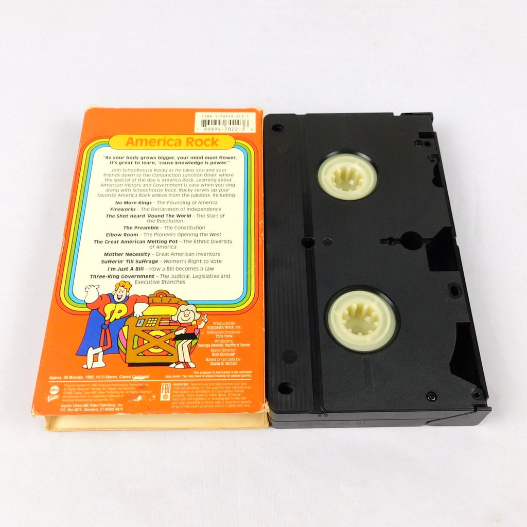 School House Rock America Rock VHS Tested 1995 ABC Video
