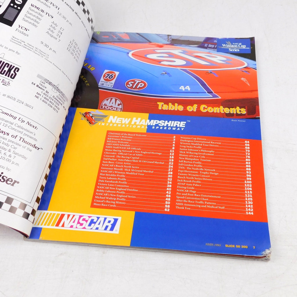 Vintage NASCAR Program 1993 Slick 50 300 New Hampshire NHIS Bill Elliott