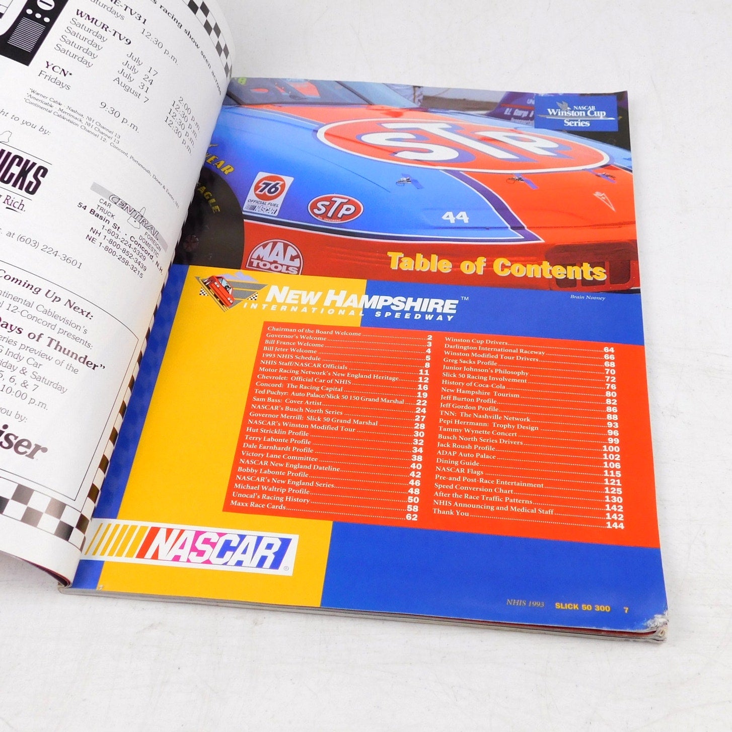 Vintage NASCAR Program 1993 Slick 50 300 New Hampshire NHIS Bill Elliott