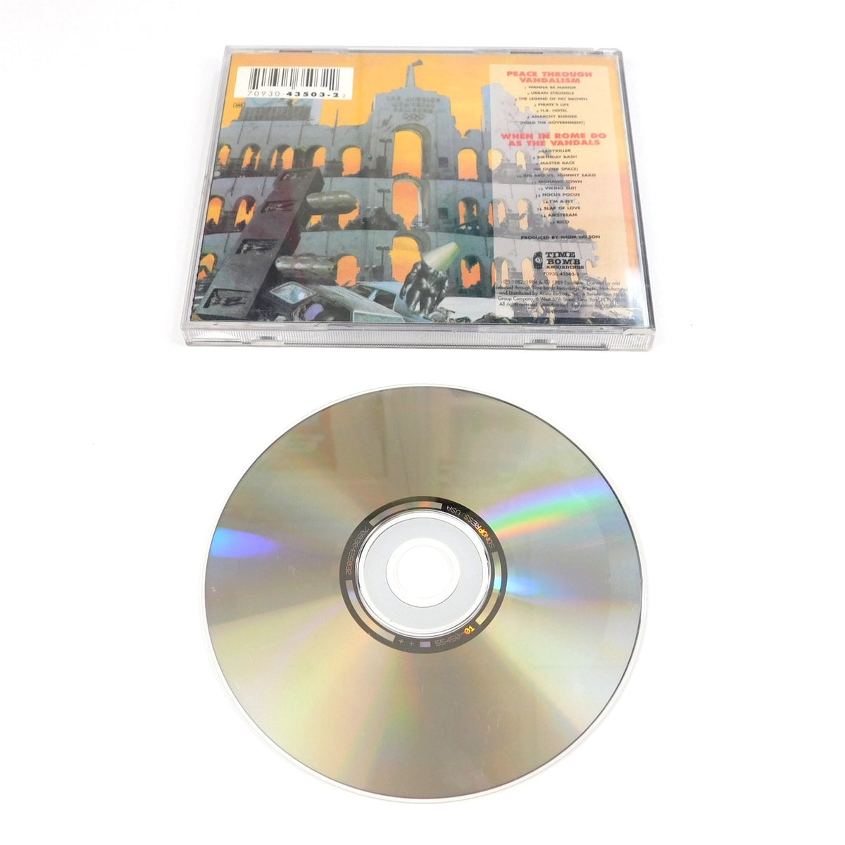The Vandals Peace Thru Vandalism When in Rome CD 1995 Time Bomb Punk Tested