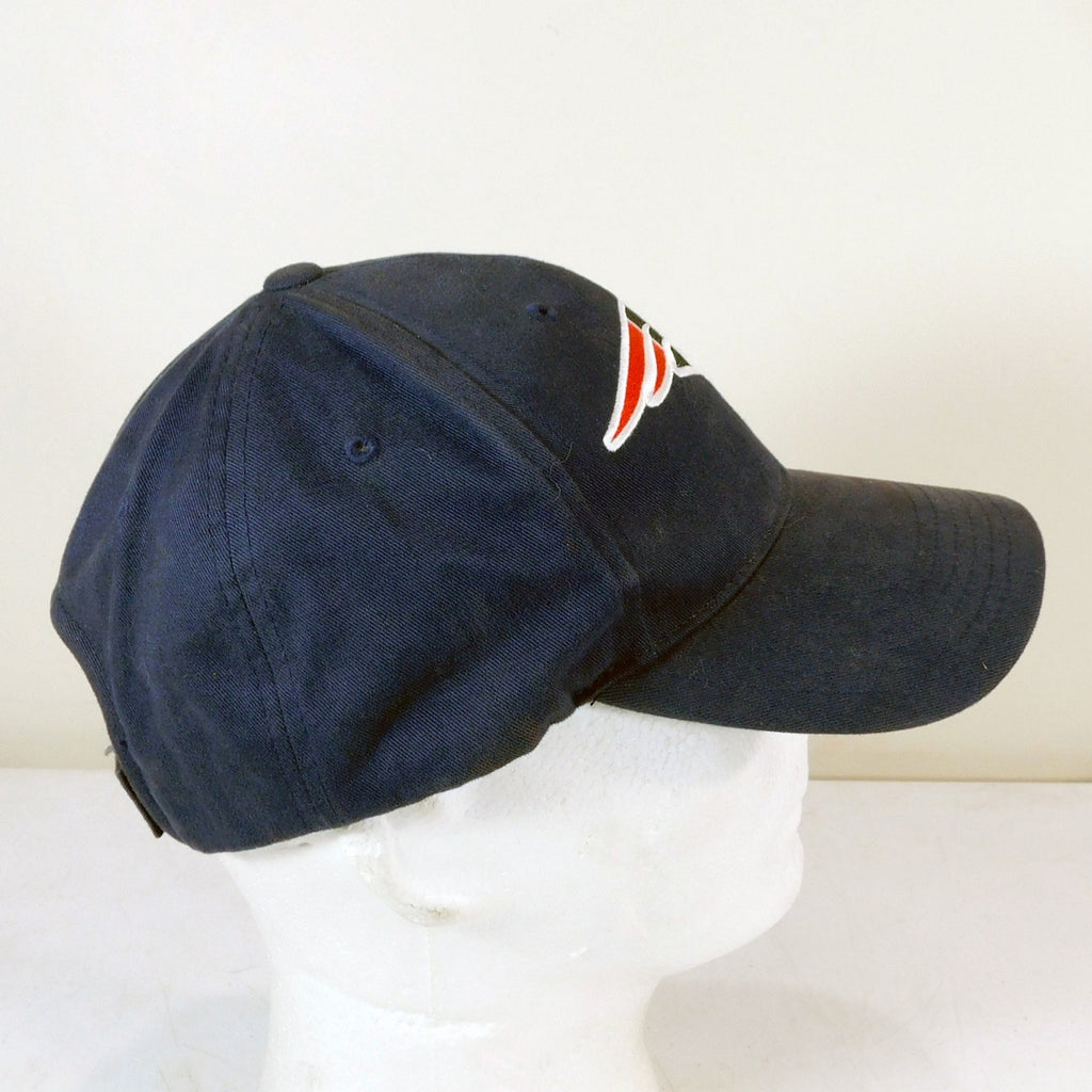 New England Patriots Hat Adjustable Hook And Loop Blue Flying Elvis Logo