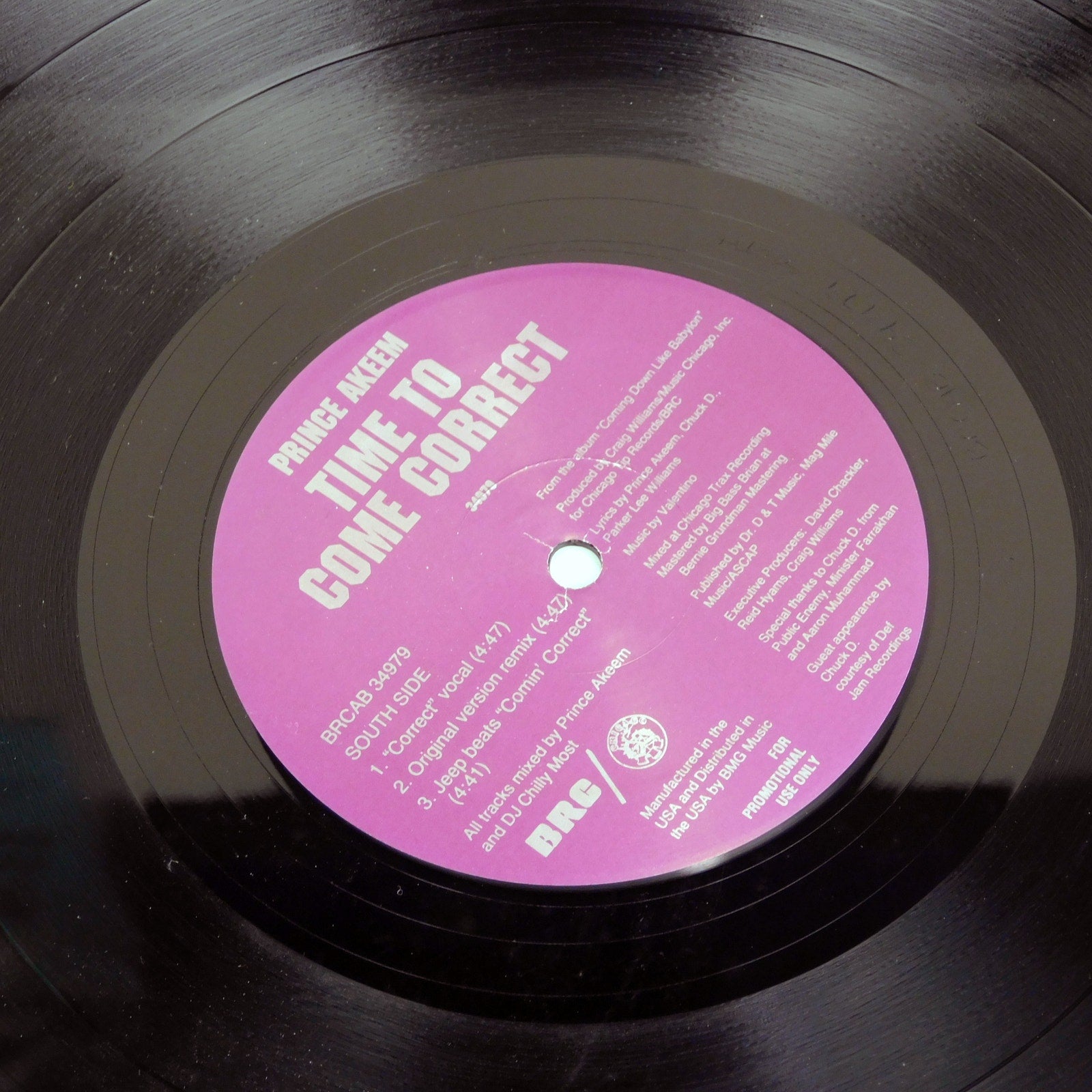 Prince Akeem Time To Come Correct Promo Vinyl LP 12" Chuck D BRCAB 34379