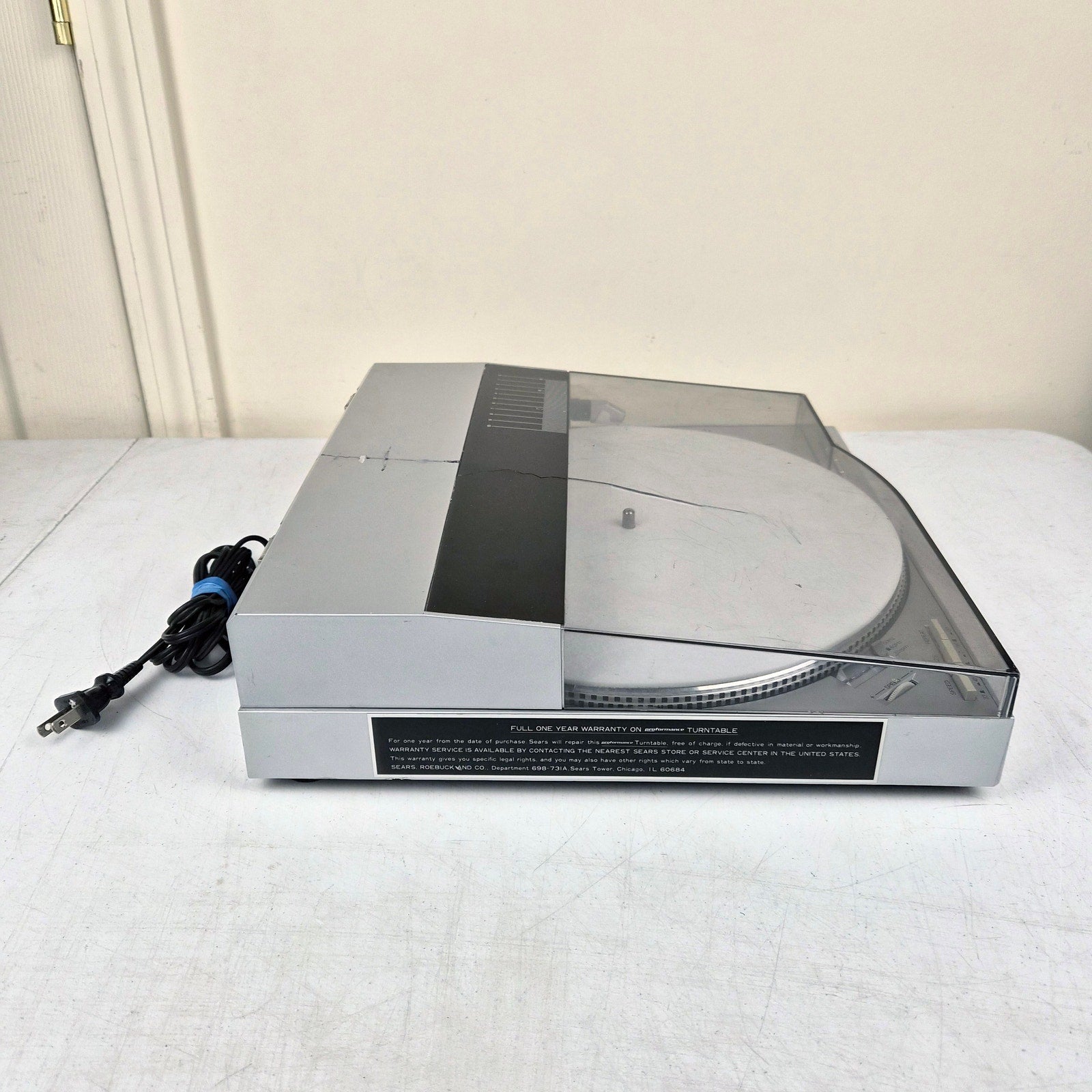 Sears Direct Drive Turntable Linear Tracking Tested Serviced 1983 Proformance