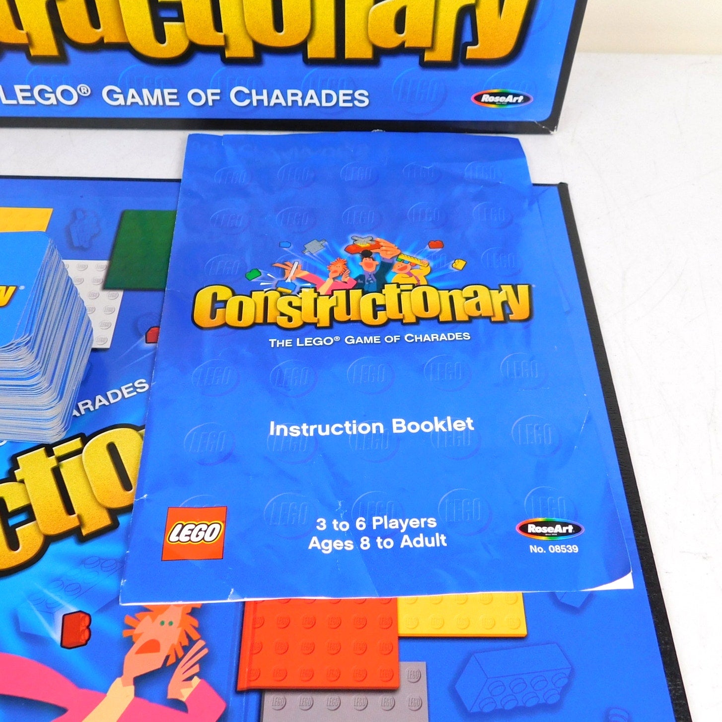 Lego Constructionary Charades Board Game 2003 Complete In Box Roseart 08539