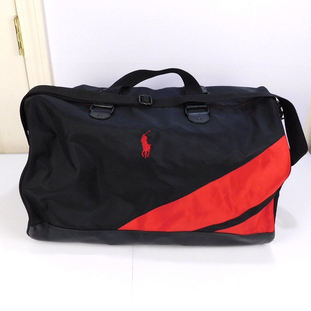 Polo Ralph Lauren Fragrances Promo Duffel Bag Black Red Pony Travel Gym 20x12x12
