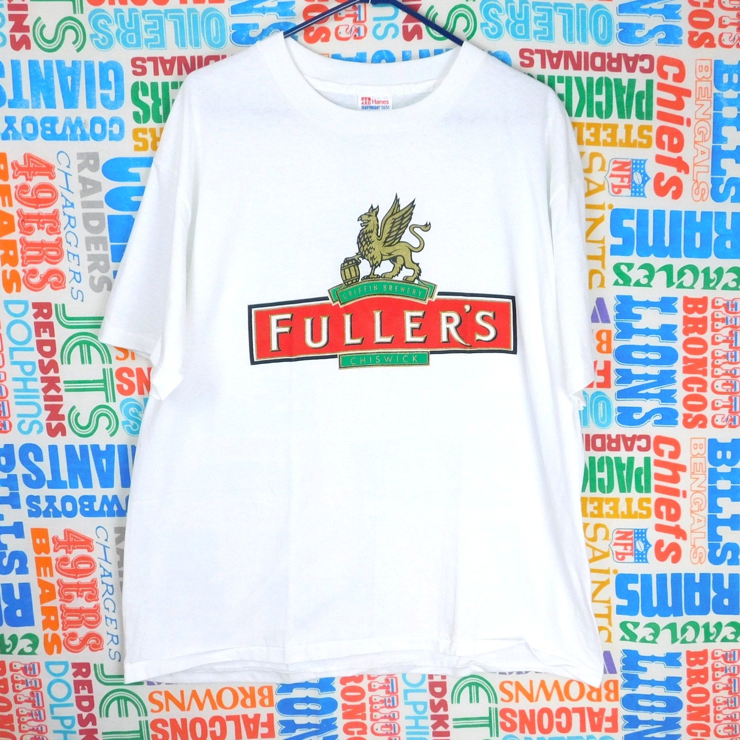 90s Fuller's Chiswick Griffin Brewery Beer T Shirt - Size XL