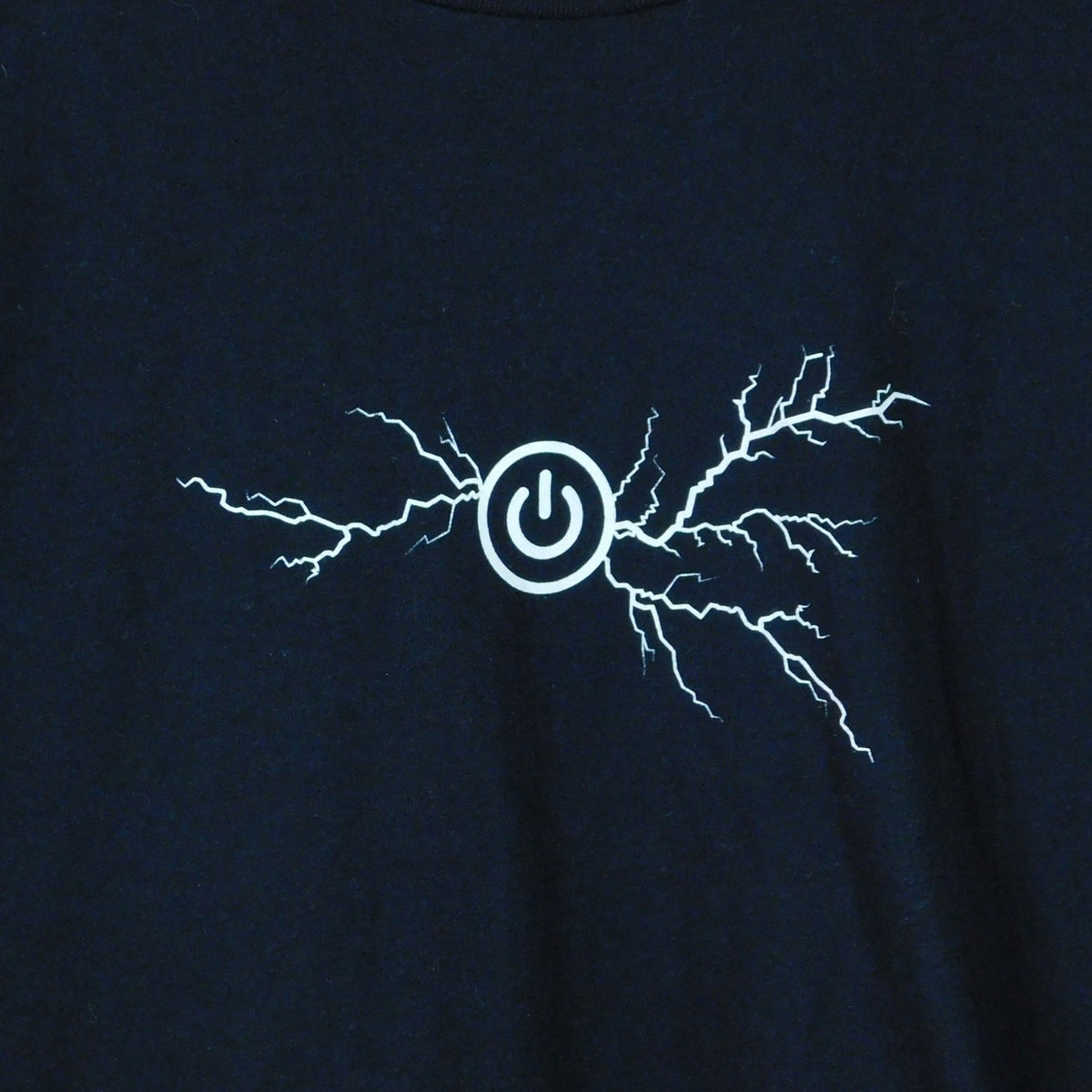 Intel Lightning Graphic T Shirt Size XL Double Sided Dell Black Power Button