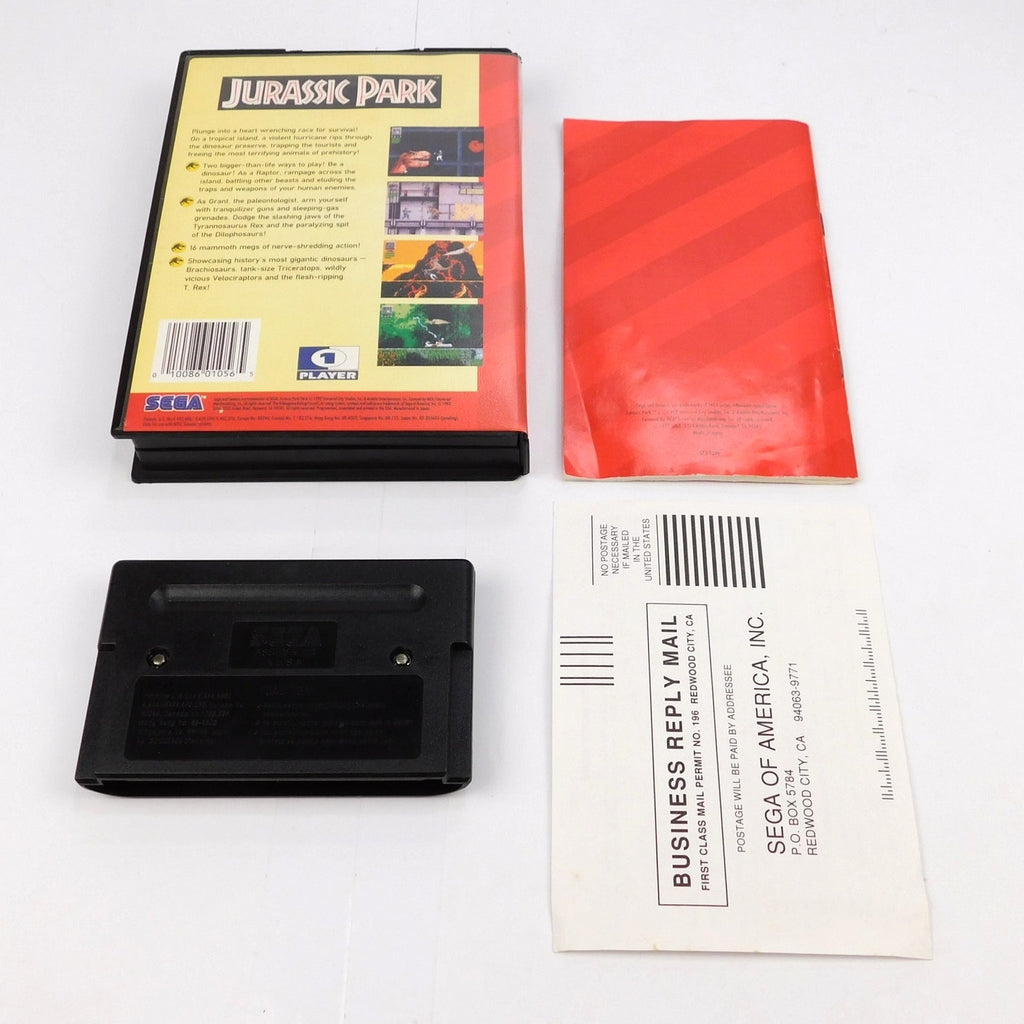 Jurassic Park SEGA Genesis Complete CIB Tested Working 1993 Reg Card