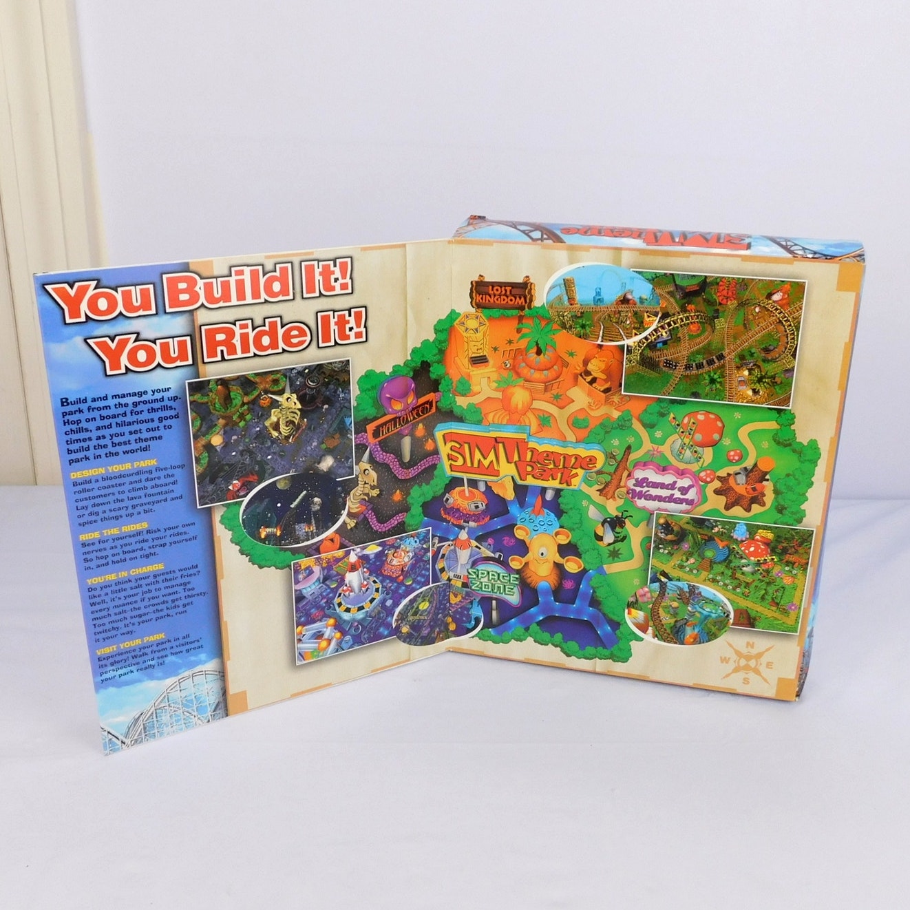 Sim Theme Park PC Big Box Complete CIB Windows 95 98 EA Bullfrog 1999