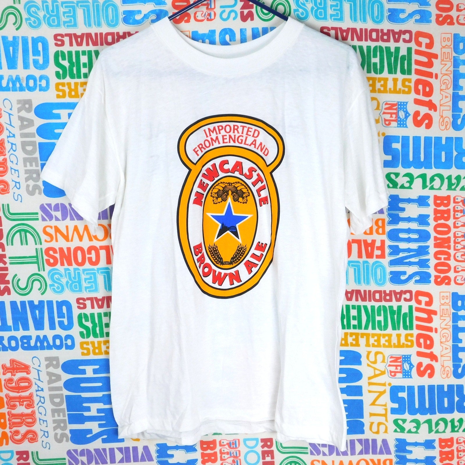 80s Newcastle Brown Ale T Shirt - "Have You Had Your Newkie Today?" - Size XL