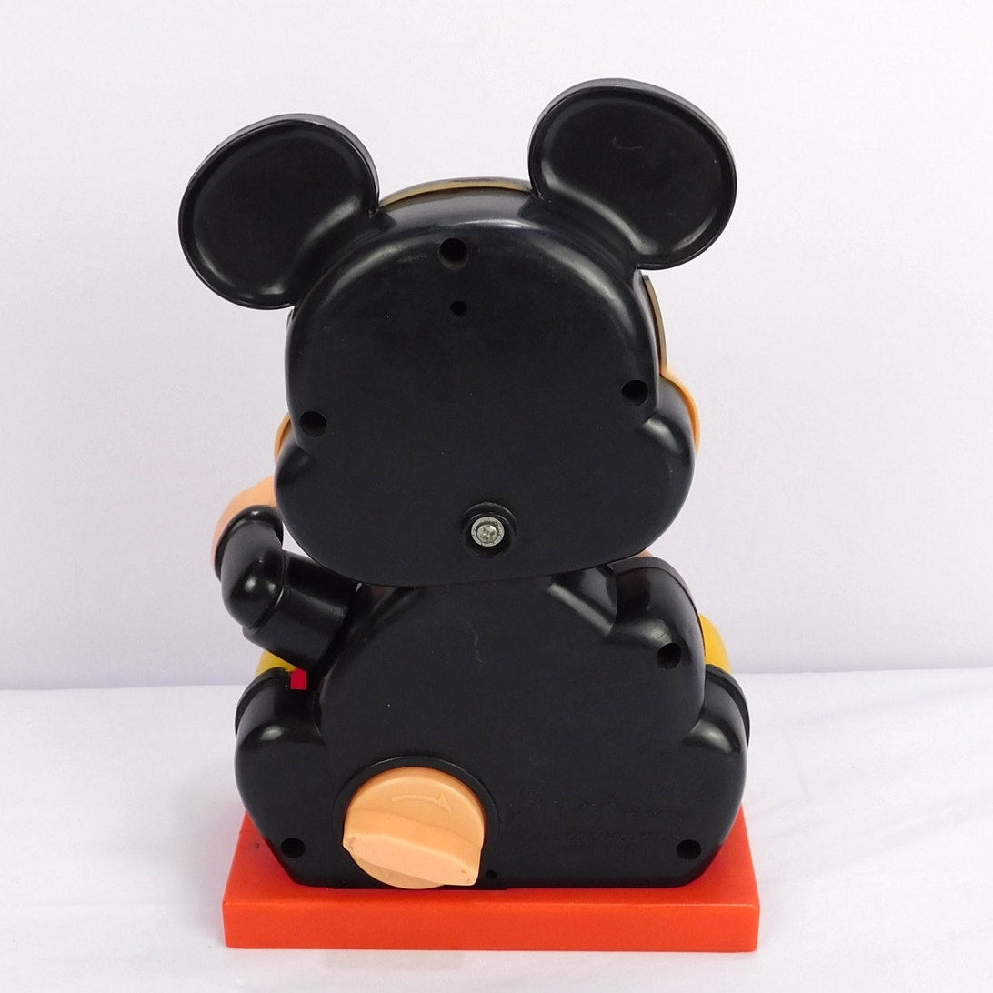 Vintage Illco Walt Disney Mickey Mouse Wind Up Clock Toy Non Working For Display