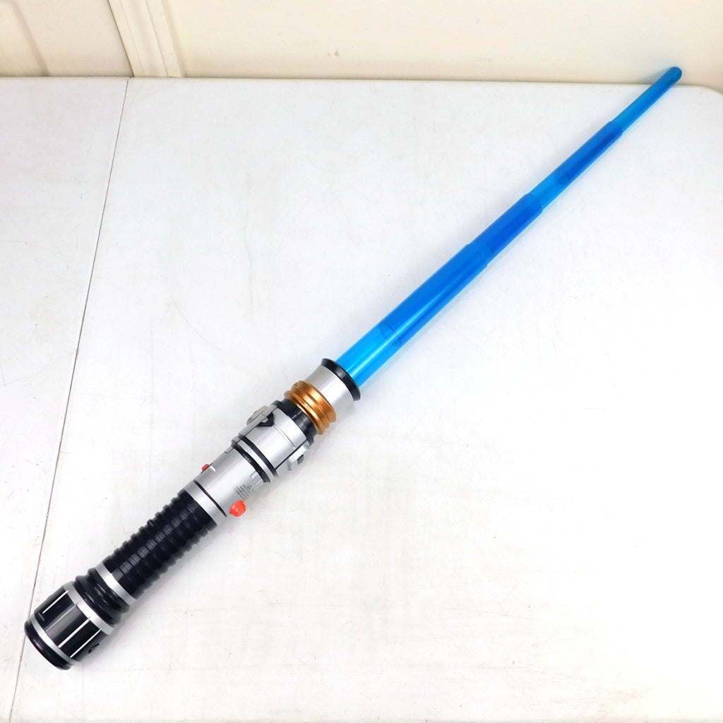 Star Wars Hasbro 2009 Blue Lightsaber Toy Extendable Light Saber 38 Inch Cosplay