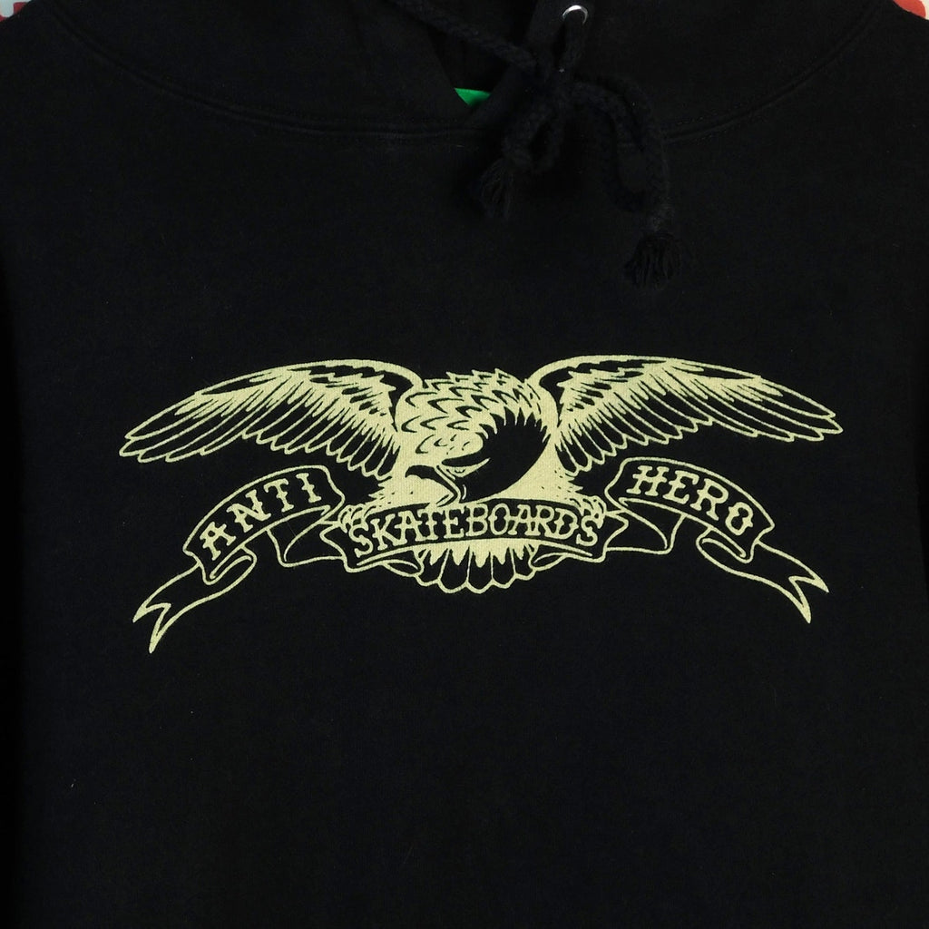 Anti Hero Skateboards Eagle Logo Hoodie Black Pullover Sweatshirt Mens Medium