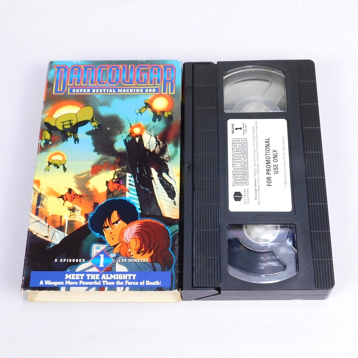 Dancougar Volume 1 VHS Anime Promo Tape Tested 1996 Dancouga English Subtitles