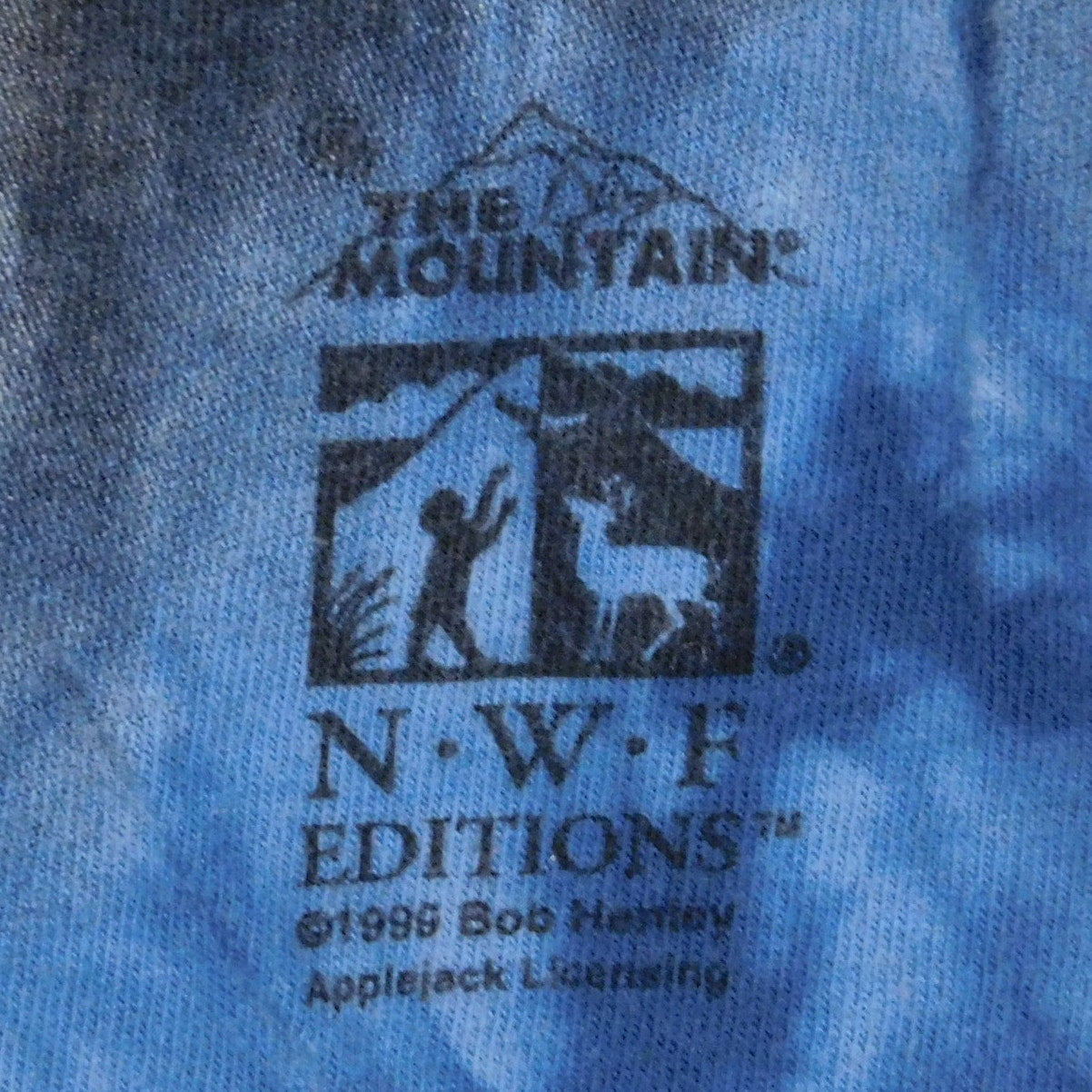 1999 The Mountain Tie Dye Wolf Waterfall Graphic T Shirt - Size L
