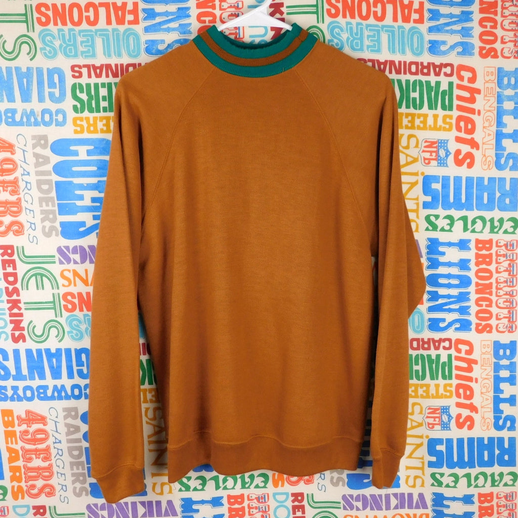 70s Fruit of the Loom Golden Raglan Sweatshirt - Size M