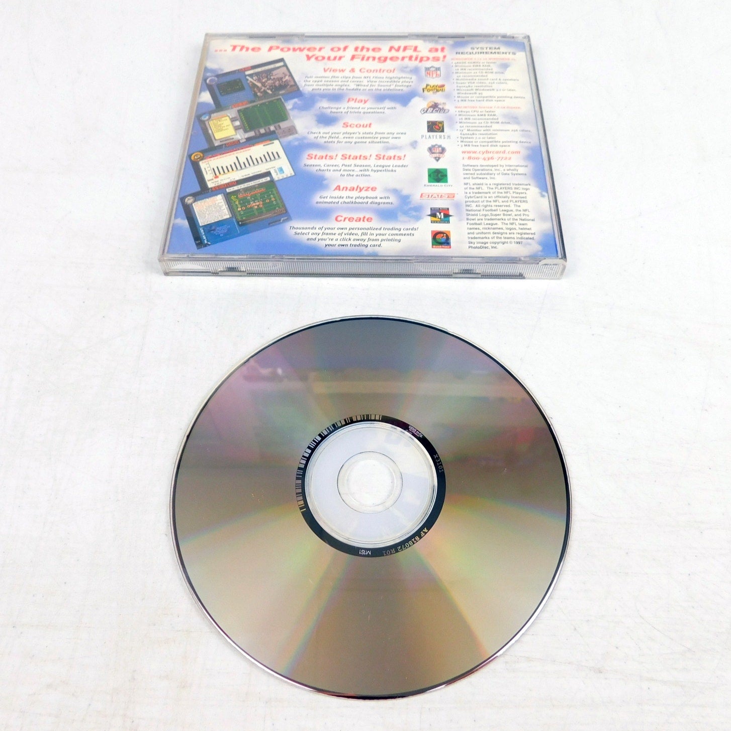 NFL Cybercard Series 2 Emmitt Smith PC CD ROM Tested Working 90s Retro