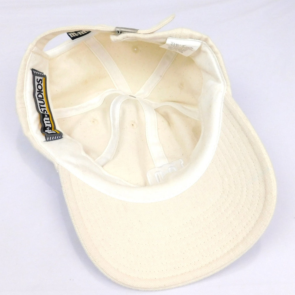 Vintage M&M's Studios Strapback Hat Cream Beige Embroidered Logo Adjustable