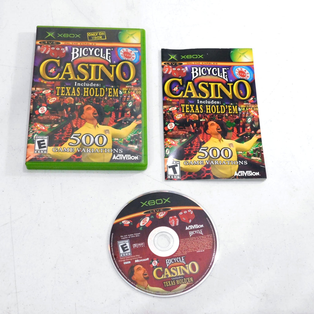 Bicycle Casino Original Xbox Game Complete CIB Tested Working Texas Hold Em