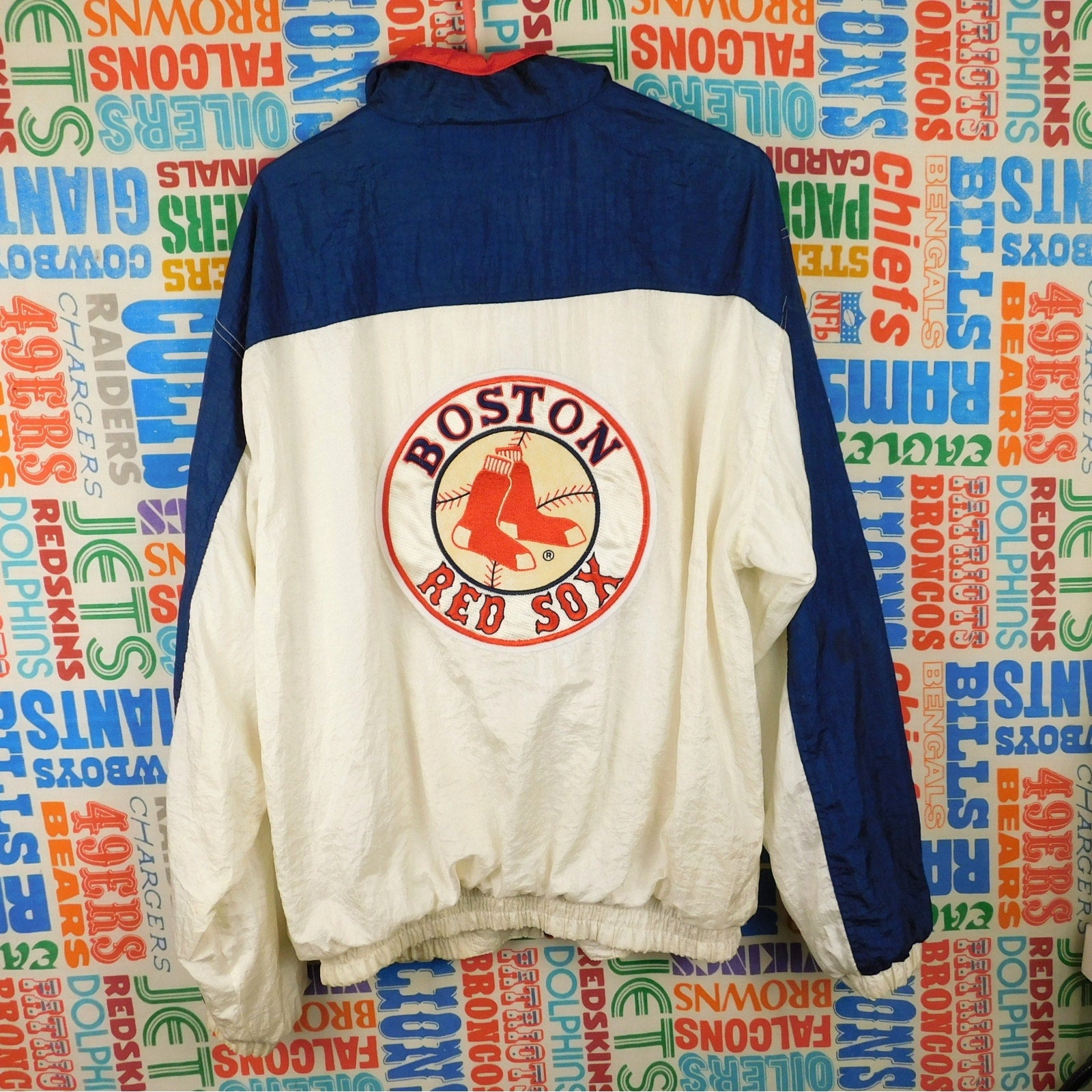 90s Boston Red Sox Full Zip Windbreaker - Size L