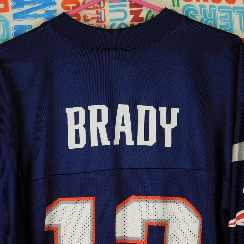 Y2K New England Patriots Tom Brady Jersey (screened) - Size L