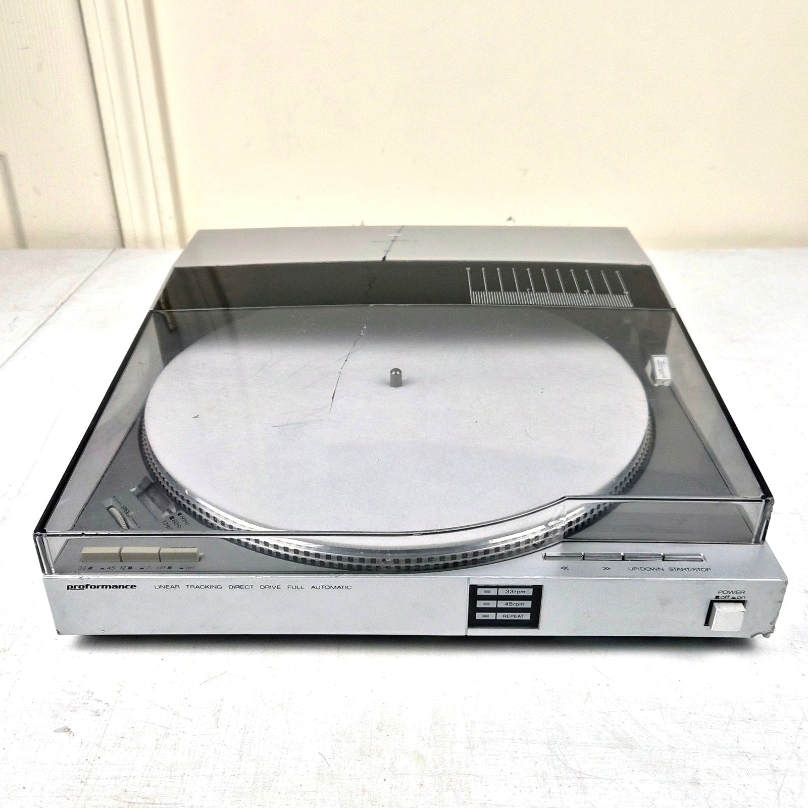 Sears Direct Drive Turntable Linear Tracking Tested Serviced 1983 Proformance