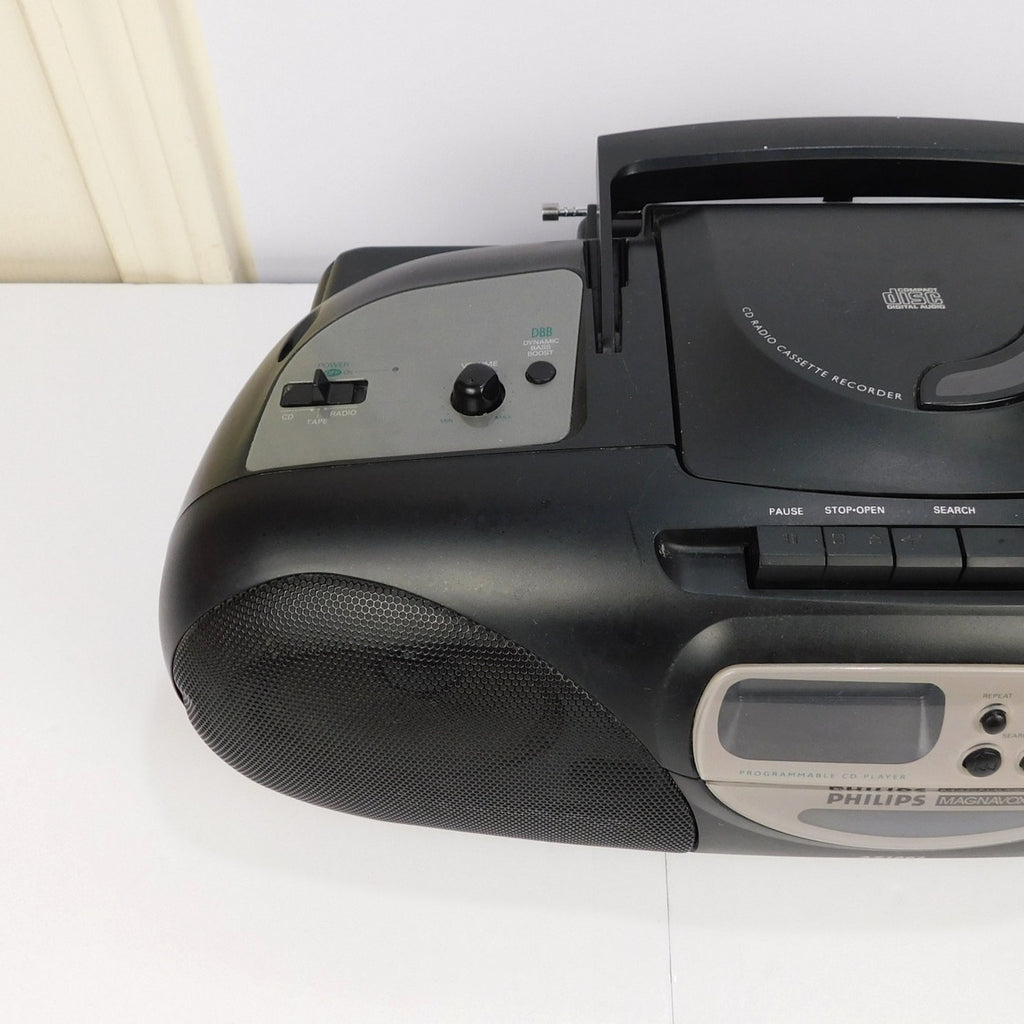 Philips Magnavox AZ1002 Portable Stereo Boombox CD Cassette Radio Tested Working