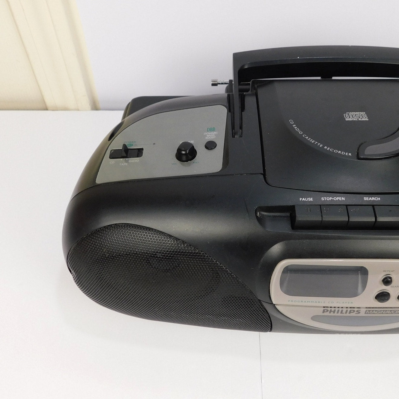Philips Magnavox AZ1002 Portable Stereo Boombox CD Cassette Radio Tested Working