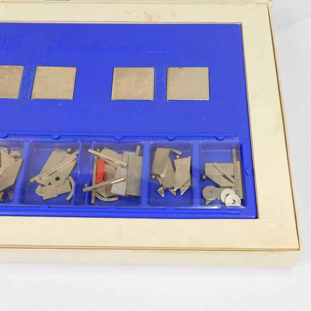 Vintage JR Magnastiks Magnetic Construction Toy Set w/ Box and Manual 1968