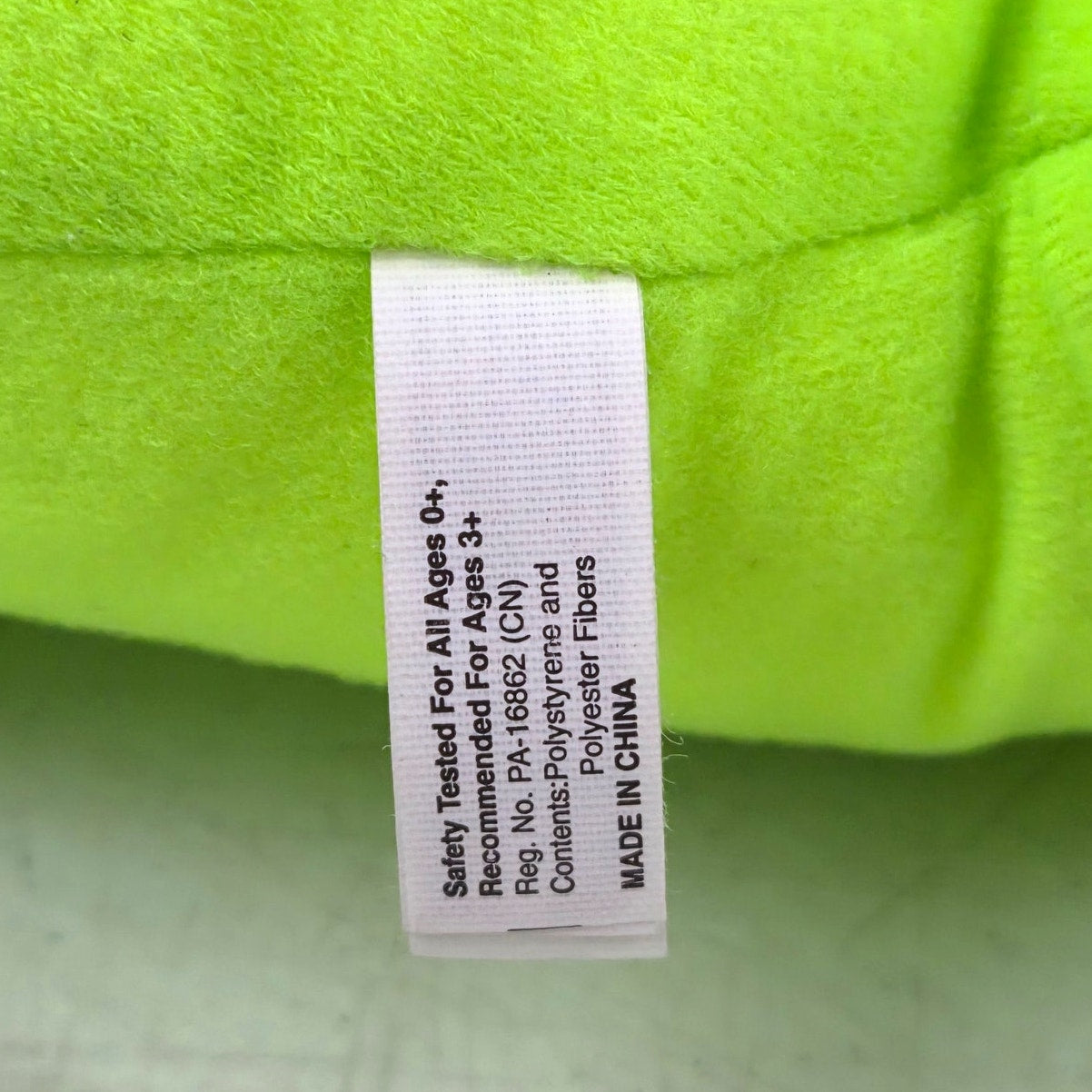 Scooby Doo Fluorescent 19 Inch Plush Toy Factory Neon Green 2021 Cardboard Tag