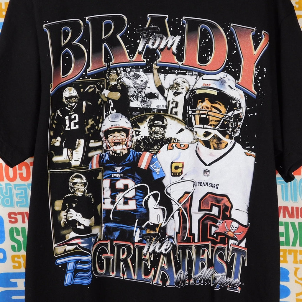 Tom Brady GOAT Big Graphic Double Sided T Shirt - Size L