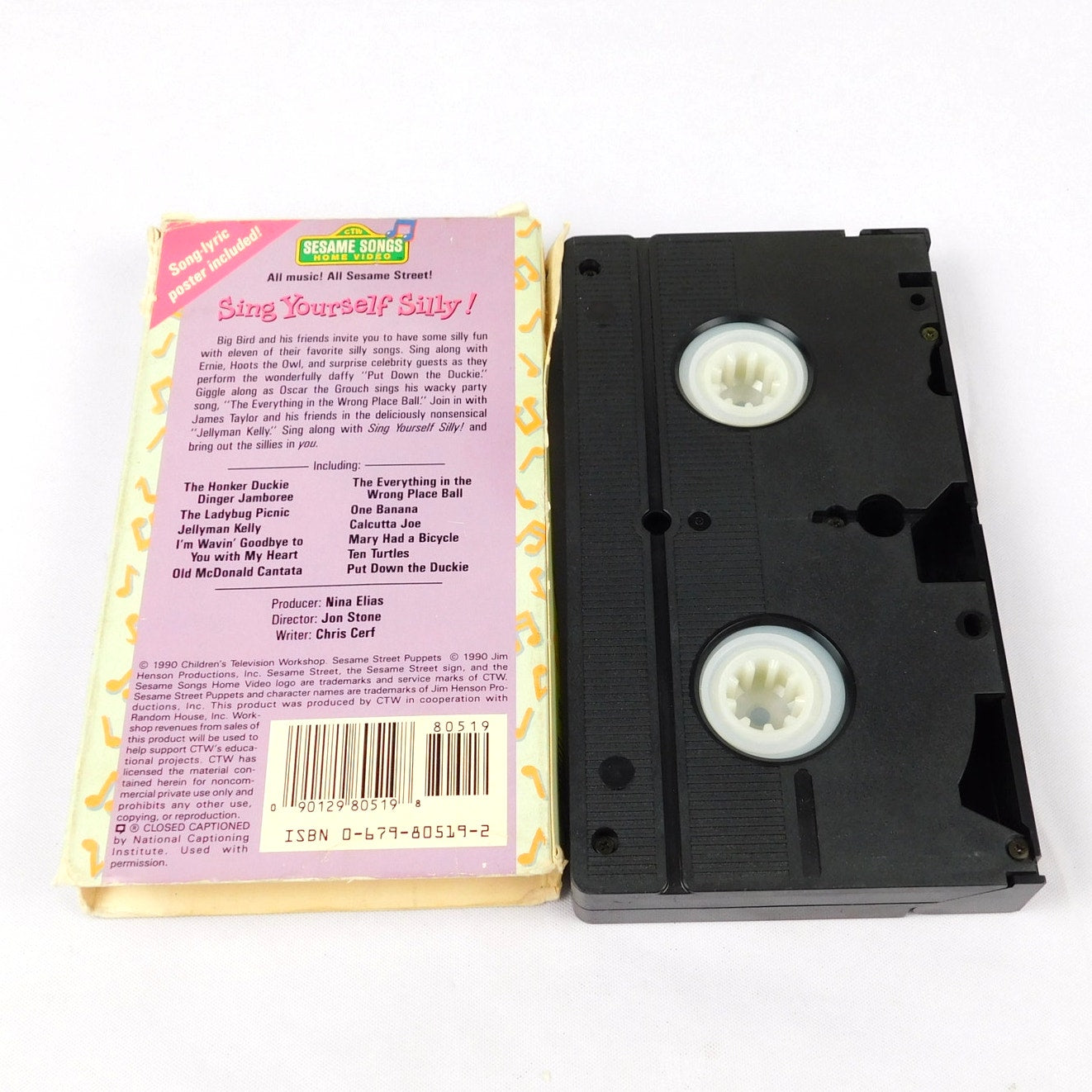 Sesame Street Sing Yourself Silly VHS Tested No Poster 1990 Random House