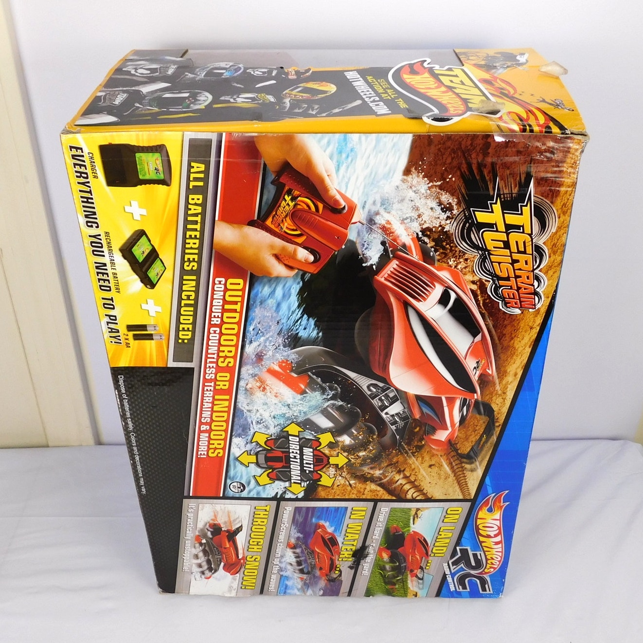 Hot Wheels RC Terrain Twister Complete In Box 2009 Tested X2874 Red