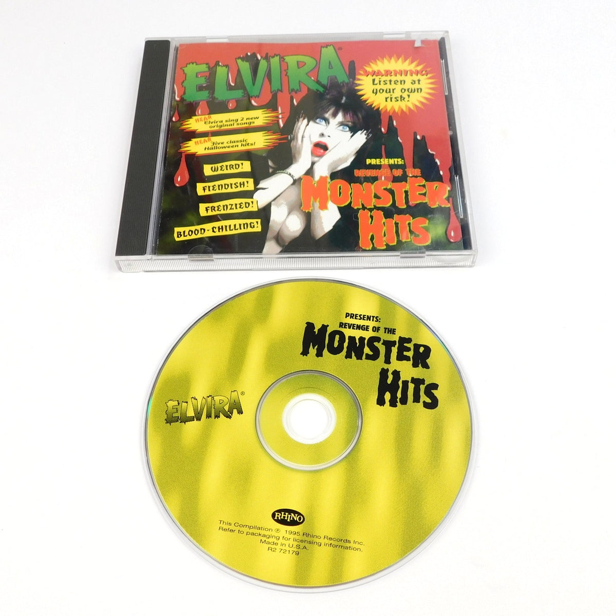 Elvira Revenge of the Monster Hits CD 1995 Tested Rhino Records Halloween
