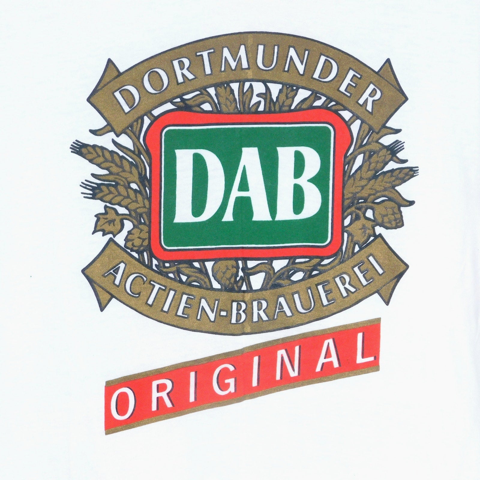 80s Dortmunder Actien Brauerei German Brewery T Shirt - Size L