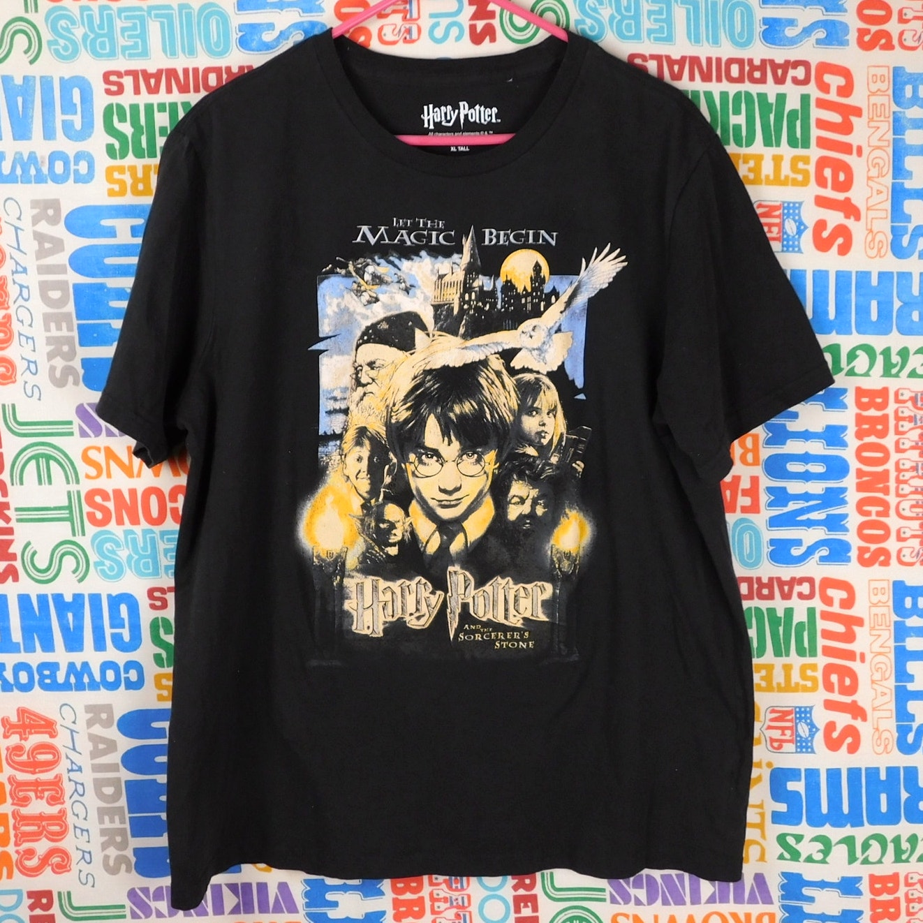 Harry Potter Sorcerer's Stone "Let The Magic Begin" T Shirt - Size XL