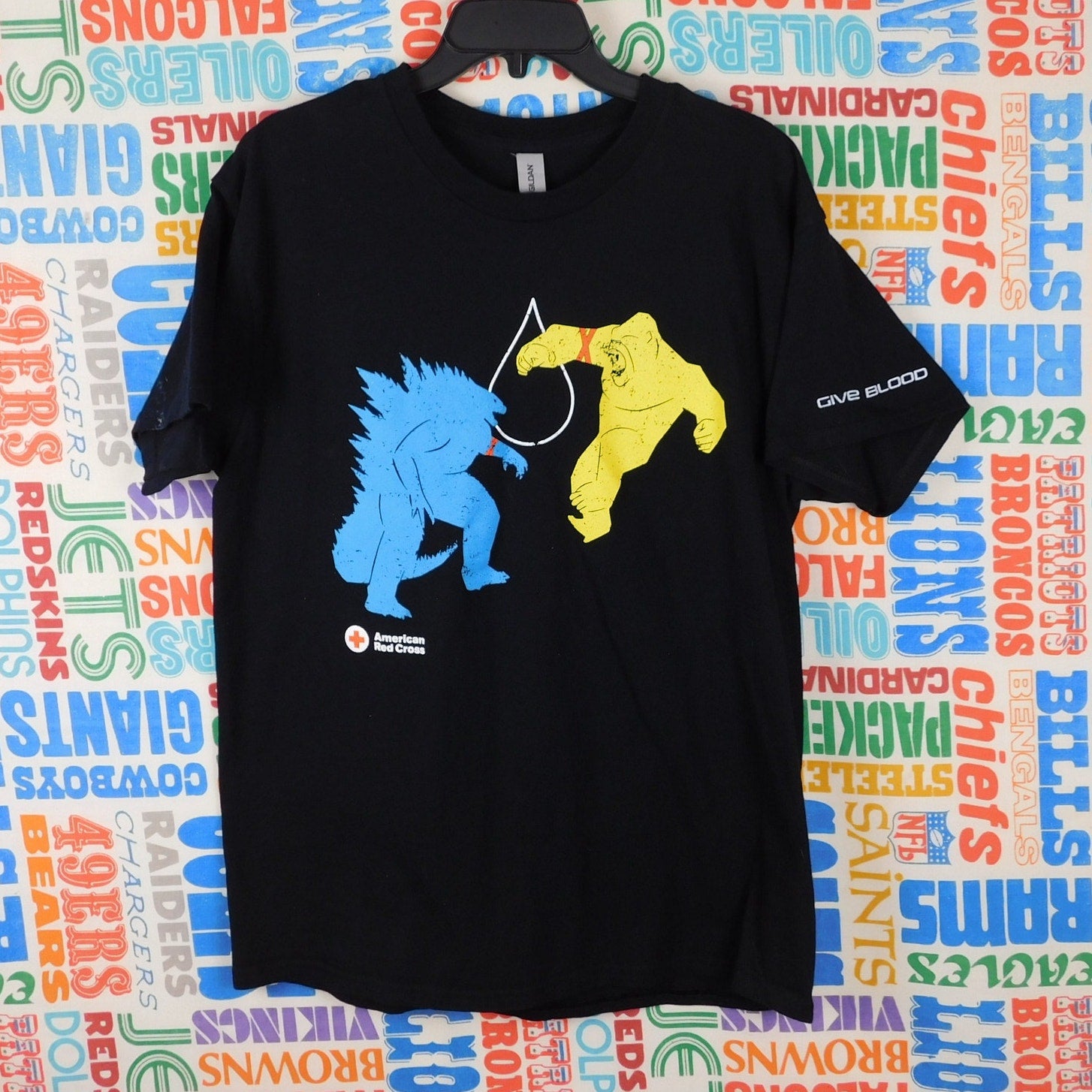 Godzilla x Kong The New Empire Red Cross T Shirt - Size L