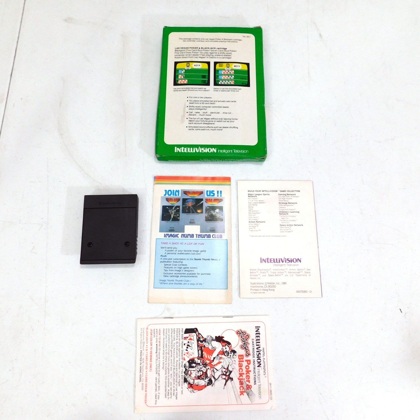 Intellivision Las Vegas Poker Blackjack Tested Working Complete In Box CIB