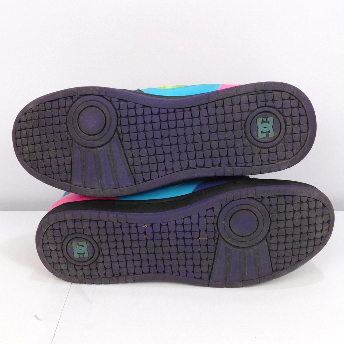 DC Rebound Hi High Top Skate Shoes Women's Size 10 Neon Pink Green 302164