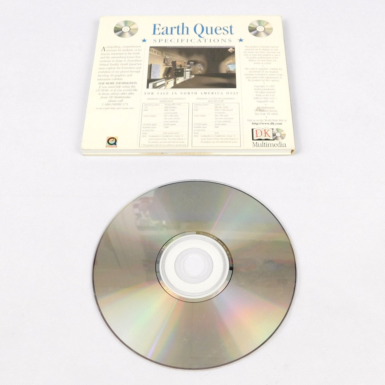 Eyewitness Virtual Reality Earth Quest PC CD ROM Tested 1997 Dorling Kindersley