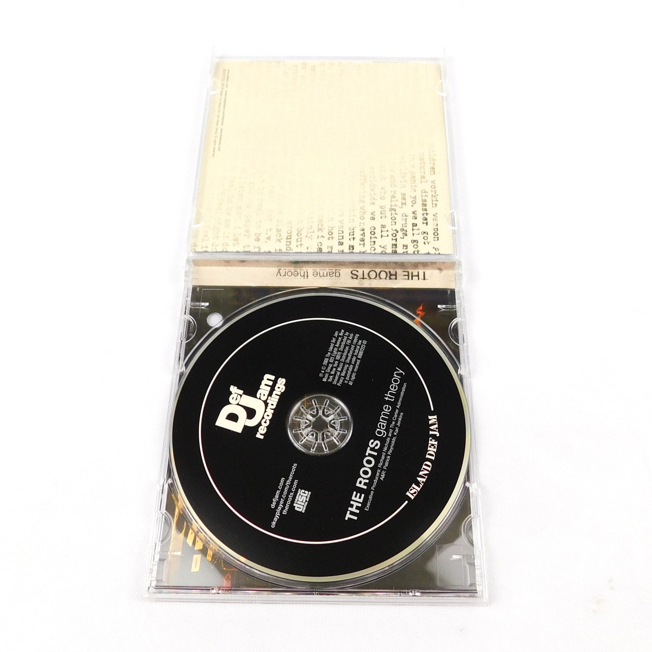 The Roots Game Theory Promo Advance CD 2006 Tested Island Def Jam B0007222-02 PA